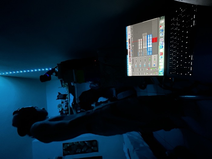 luz azul, foto
